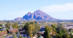 A scenic image of Camelback Mountain in Phoneix, AZ.