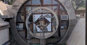 An art installation at the Cosanti museum.