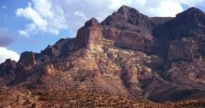 A view of one of the mountains in the Tonto National Forest.
