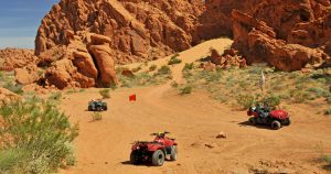 ATV's waiting to go in the Valley of Fire