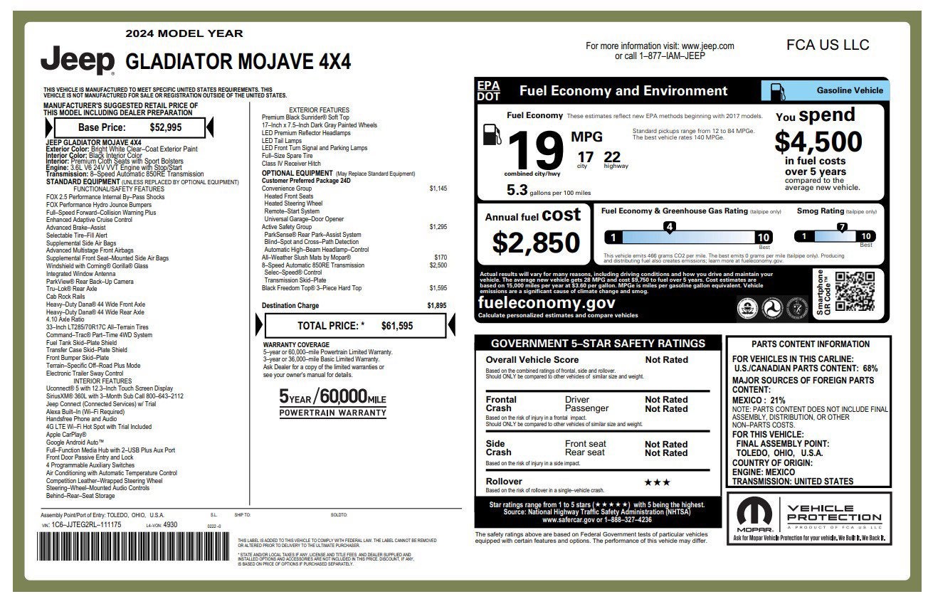 2024 Jeep Gladiator Mojave