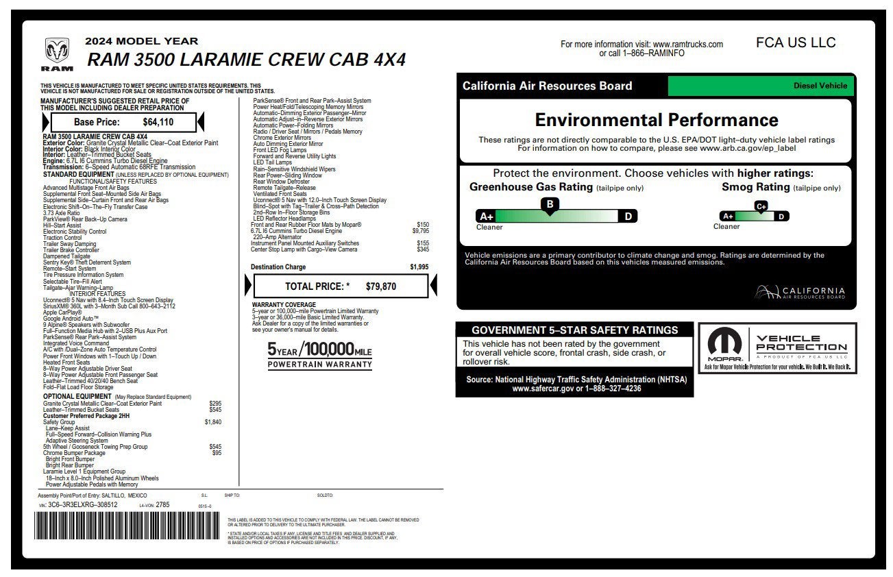 2024 RAM 3500 Laramie