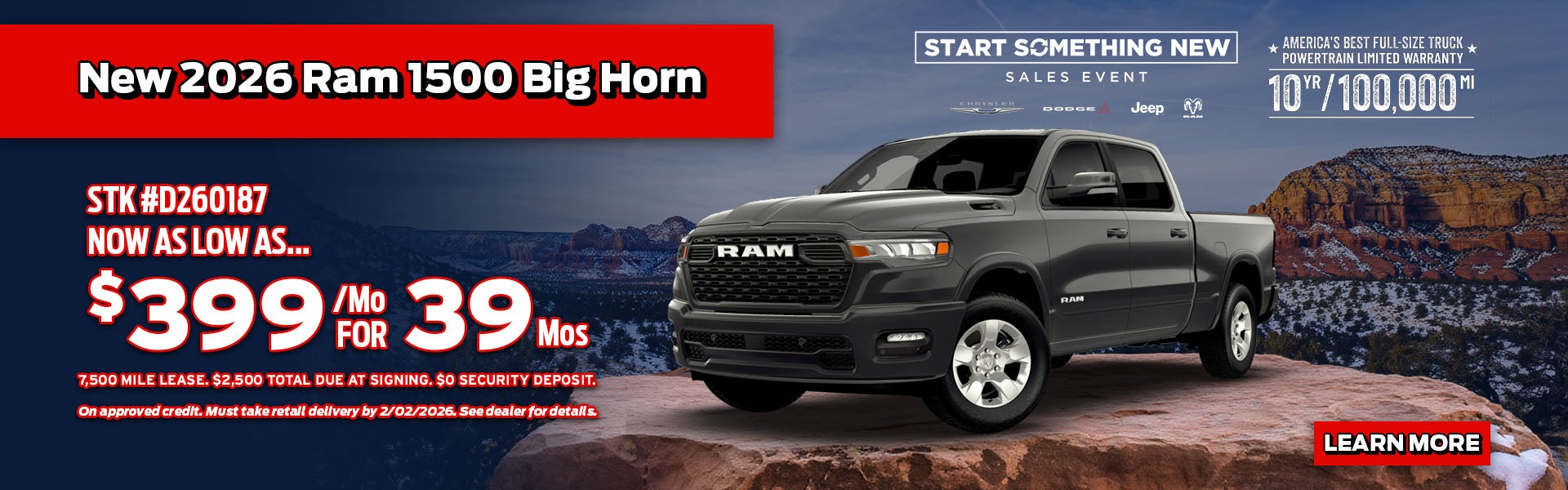 Start Something New Sales Event