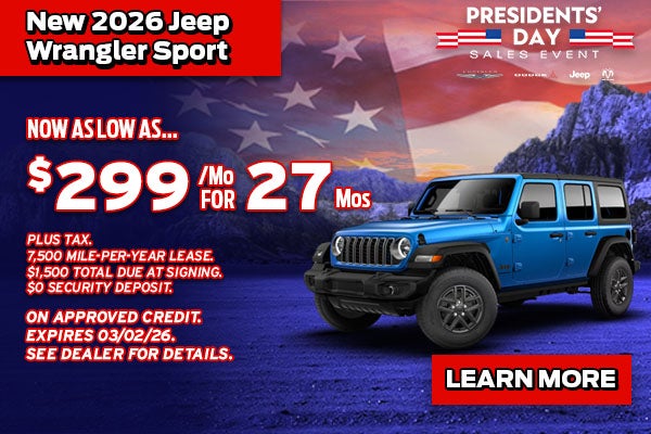 Presidents' Day Sales Event